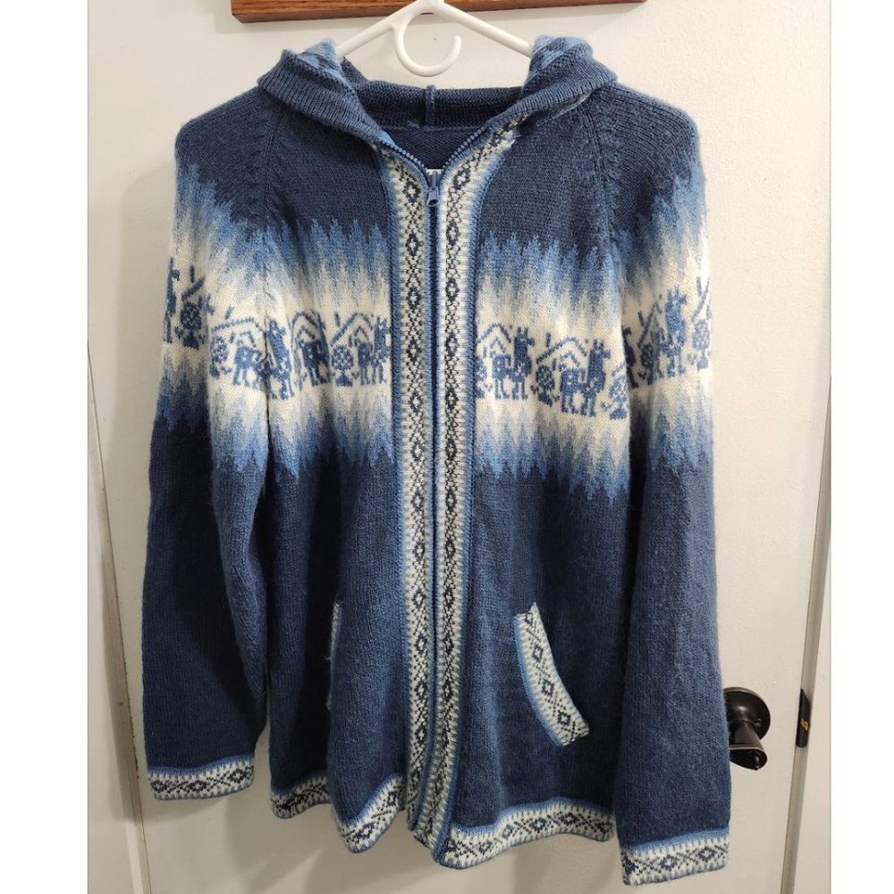 alpaca sweater - purchased in Ecuador